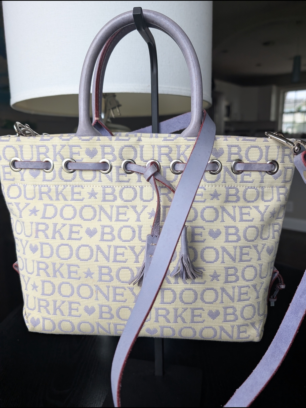 Dooney & Bourke Lilac Logo Tote Bag